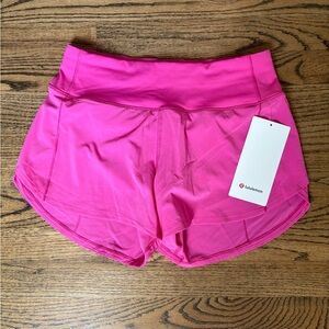 lululemon sonic pink Speed up Shorts NWT